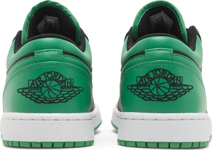 Nike Mens Air Jordan 1 Low Sneakers - 'Black Lucky Green'