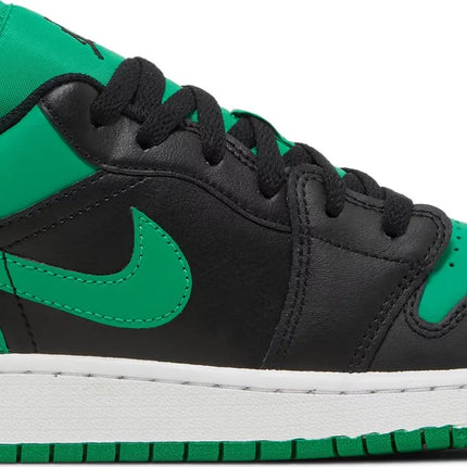Nike Grade School Womens Air Jordan 1 Low Sneakers - 'Black Lucky Green'