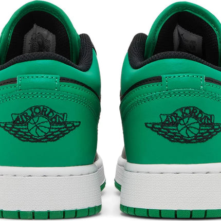 Nike Grade School Womens Air Jordan 1 Low Sneakers - 'Black Lucky Green'