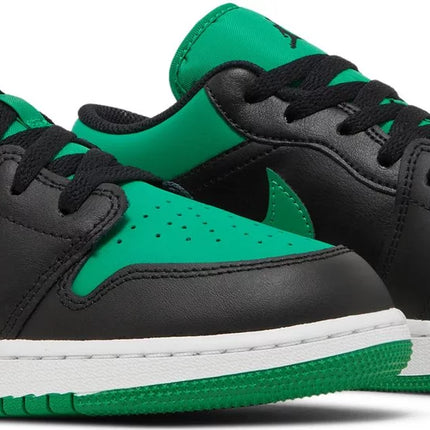 Nike Grade School Womens Air Jordan 1 Low Sneakers - 'Black Lucky Green'