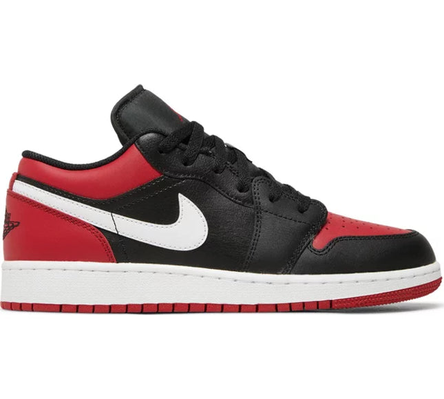 Nike Grade School Womens Air Jordan 1 Low Sneakers - 'Alternate Bred Toe'