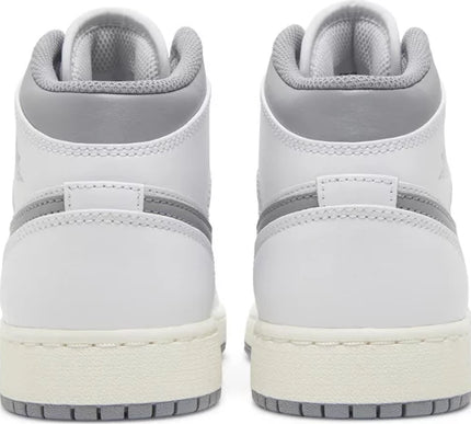 Nike Grade School Womens Air Jordan 1 Mid Sneakers - 'Vintage Grey'