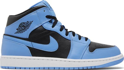 Nike Mens Air Jordan 1 Mid Sneakers - 'University Blue Black'