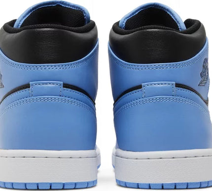 Nike Mens Air Jordan 1 Mid Sneakers - 'University Blue Black'