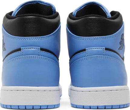 Nike Mens Air Jordan 1 Mid Sneakers - 'University Blue Black'