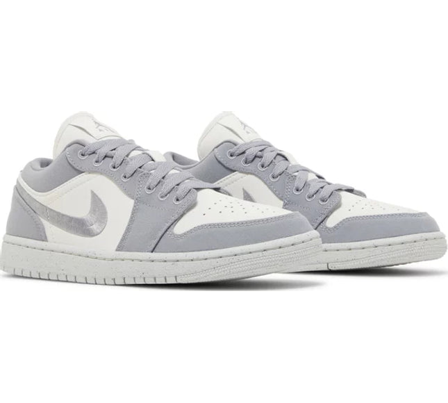 Nike Womens Air Jordan 1 Low SE Sneakers - 'Light Steel Grey'
