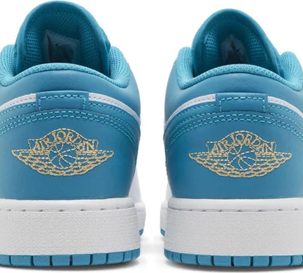 Nike Grade School Womens Air Jordan 1 Low Sneakers - 'Aquatone'