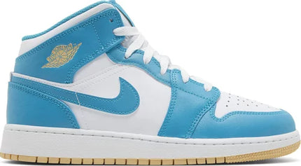 Nike Grade School Womens Air Jordan 1 Mid Sneakers - 'Aquatone'