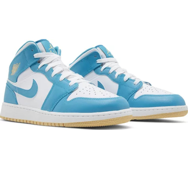 Nike Grade School Womens Air Jordan 1 Mid Sneakers - 'Aquatone'