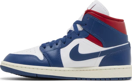 Nike Womens Air Jordan 1 Mid Sneakers - 'French Blue'