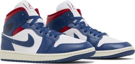 Nike Womens Air Jordan 1 Mid Sneakers - 'French Blue'