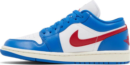 Nike Womens Air Jordan 1 Low Sneakers - 'Sport Blue Gym Red'