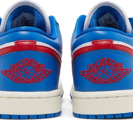 Nike Womens Air Jordan 1 Low Sneakers - 'Sport Blue Gym Red'