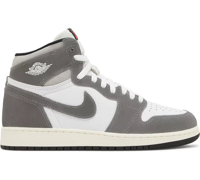Nike Grade School Womens Air Jordan 1 Retro High OG Sneakers - 'Washed Black'