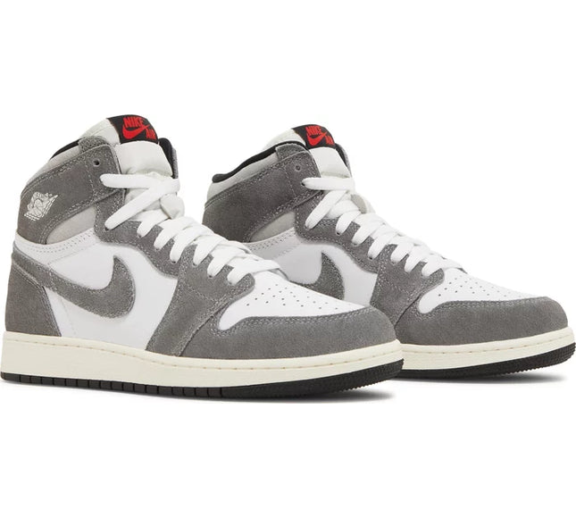 Nike Grade School Womens Air Jordan 1 Retro High OG Sneakers - 'Washed Black'