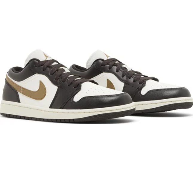 Nike Womens Air Jordan 1 Low Sneakers - 'Shadow Brown'