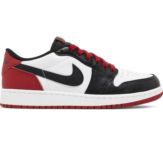 Nike Grade School Womens Air Jordan 1 Retro Low OG Sneakers - 'Black Toe'