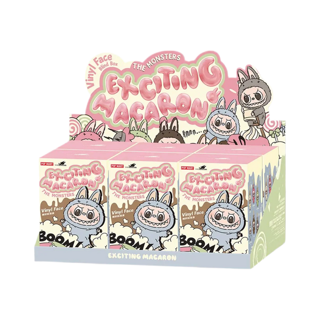Pop Mart Labubu The Monsters Tasty Macarons Vinyl Face (6 Blind Boxes)
