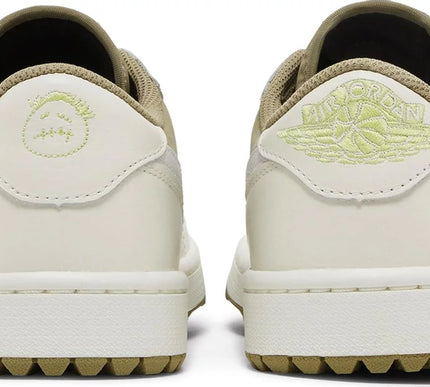 Nike Mens Travis Scott x Air Jordan 1 Low Golf Sneakers - 'Neutral Olive'