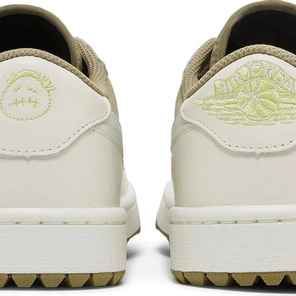 Nike Mens Travis Scott x Air Jordan 1 Low Golf Sneakers - 'Neutral Olive'