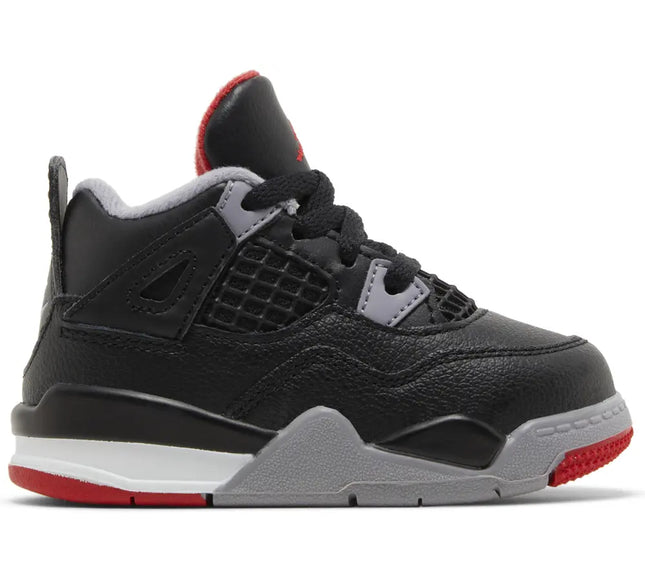 Nike Toddlers Air Jordan 4 Retro Sneakers - 'Bred Reimagined'