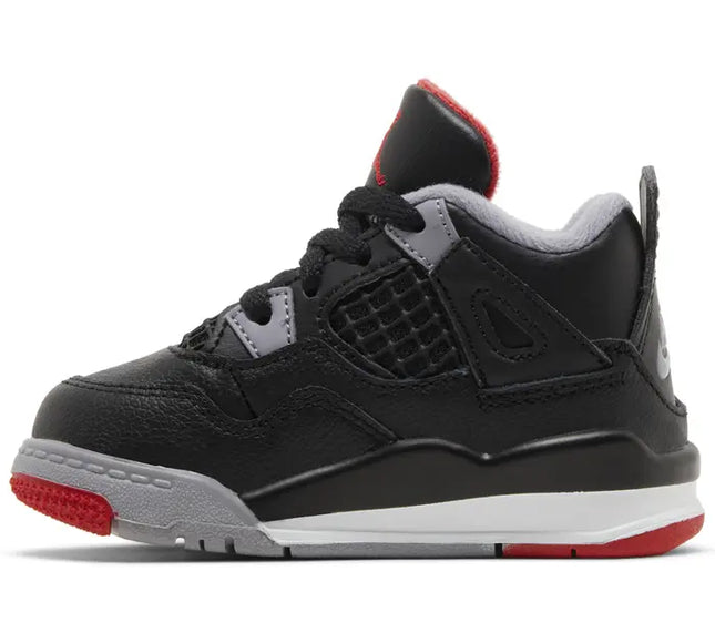 Nike Toddlers Air Jordan 4 Retro Sneakers - 'Bred Reimagined'