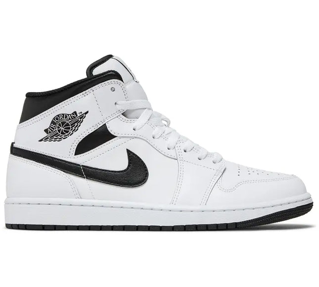 Nike Mens Air Jordan 1 Mid 'White Black'