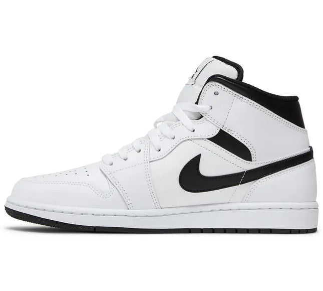 Nike Mens Air Jordan 1 Mid 'White Black'