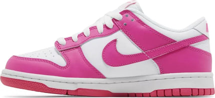 Nike Grade School Womens Dunk Low Sneakers - 'Laser Fuchsia'