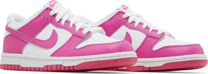 Nike Grade School Womens Dunk Low Sneakers - 'Laser Fuchsia'
