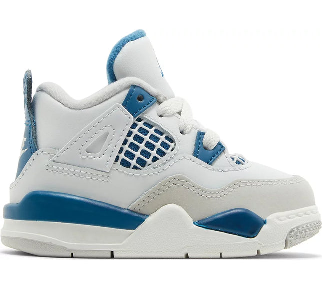 Nike Toddlers Air Jordan 4 Retro Sneakers - 'Military Blue' 2024