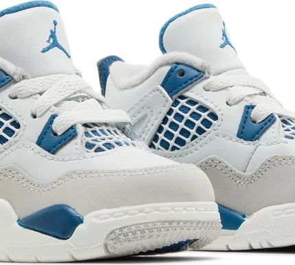 Nike Toddlers Air Jordan 4 Retro Sneakers - 'Military Blue' 2024