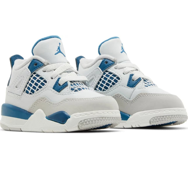 Nike Toddlers Air Jordan 4 Retro Sneakers - 'Military Blue' 2024