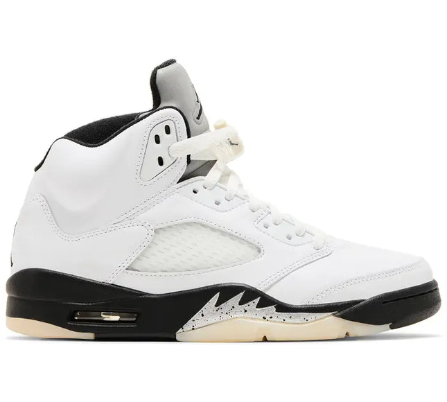 Nike Mens Air Jordan 5 Retro Sneakers - 'White Black'