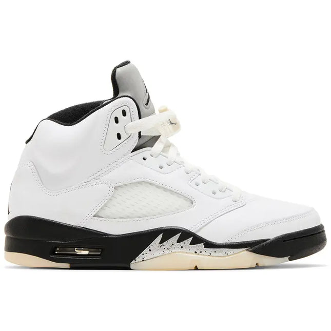 Nike Mens Air Jordan 5 Retro Sneakers - 'White Black'