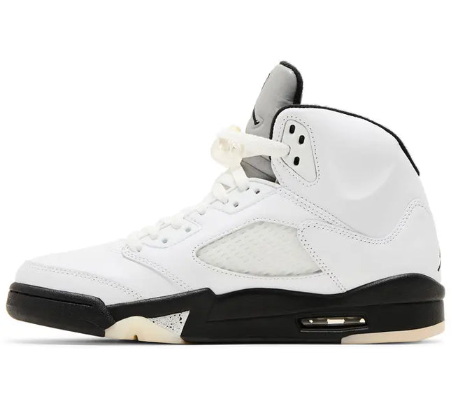 Nike Mens Air Jordan 5 Retro Sneakers - 'White Black'