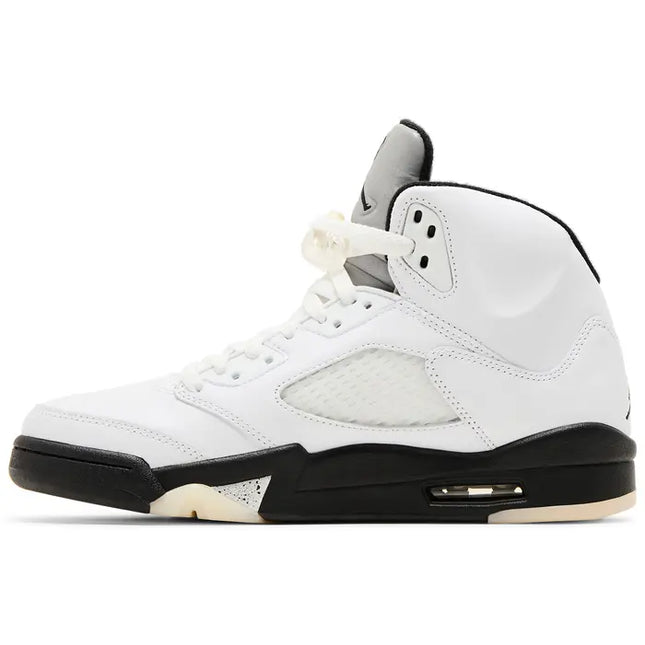 Nike Mens Air Jordan 5 Retro Sneakers - 'White Black'