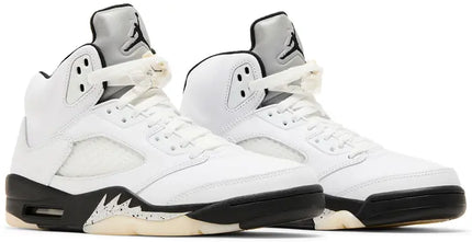 Nike Mens Air Jordan 5 Retro Sneakers - 'White Black'