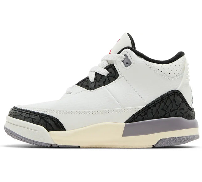 Nike Toddlers Air Jordan 3 Retro Sneakers - 'Cement Grey'