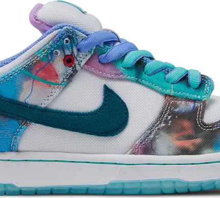 Nike Mens Futura Laboratories x Dunk Low SB Sneakers - 'Bleached Aqua'