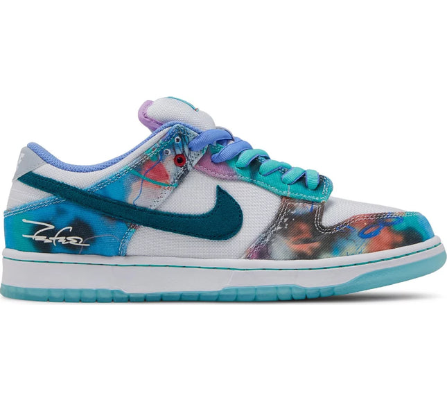 Nike Mens Futura Laboratories x Dunk Low SB Sneakers - 'Bleached Aqua'