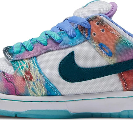 Nike Mens Futura Laboratories x Dunk Low SB Sneakers - 'Bleached Aqua'