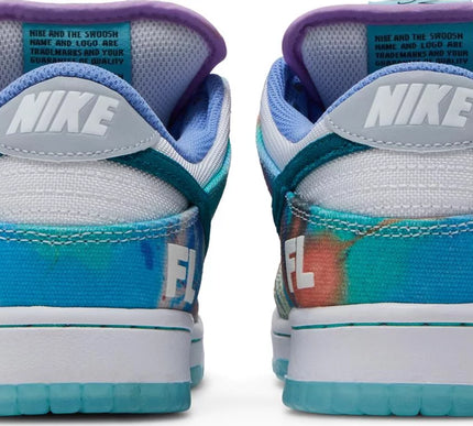 Nike Mens Futura Laboratories x Dunk Low SB Sneakers - 'Bleached Aqua'