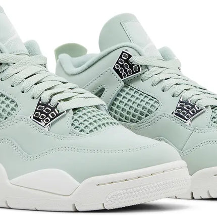 Nike Womens Air Jordan 4 Retro Sneakers - 'Abundance / Seafoam'