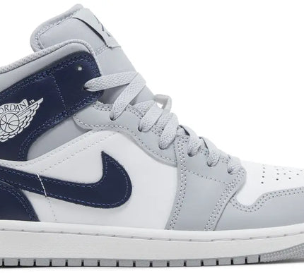 Nike Mens Air Jordan 1 Mid - 'Wolf Grey Midnight Navy'