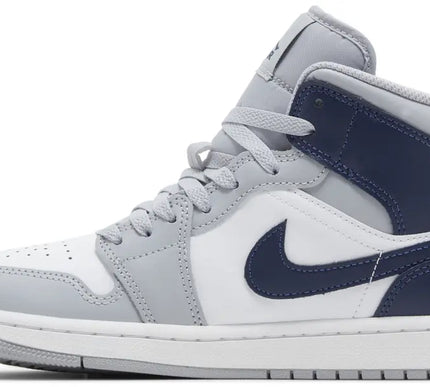 Nike Mens Air Jordan 1 Mid - 'Wolf Grey Midnight Navy'