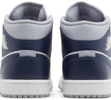 Nike Mens Air Jordan 1 Mid - 'Wolf Grey Midnight Navy'