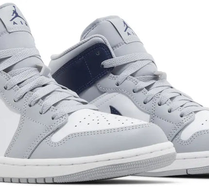 Nike Mens Air Jordan 1 Mid - 'Wolf Grey Midnight Navy'