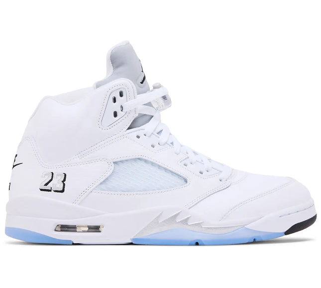 Nike Mens Air Jordan 5 Retro 'White Metallic' 2026