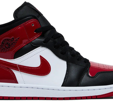 Nike Mens Air Jordan 1 Mid 'Patent Bred Toe'